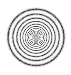 Hypnotic Concentric Circles Textured Psychedelic