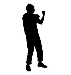 Silhouette Of A Boxing Guy