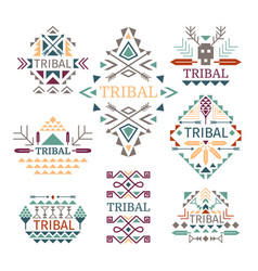 Tribal logos set Royalty Free Vector Image - VectorStock