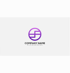 Gradient Company Name Round Logo Design Color