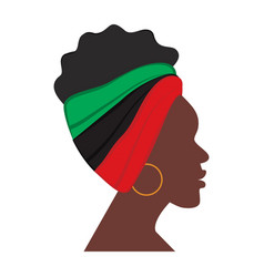 Profile Of African American Woman With Headband