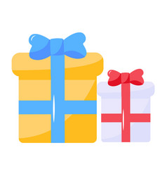 An Editable Flat Icon Of Gift Boxes