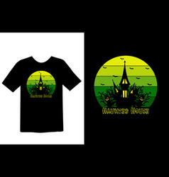 Haunted House T Shirt Design Retro Vintage