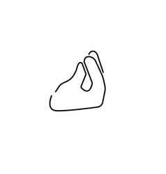 Pinched Fingers Emoji Hand Gesture Line Art