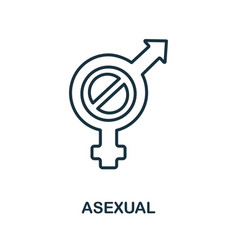 Asexual Icon From Lgbt Collection Simple Line