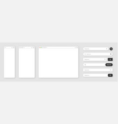 Blank Internet Browser Window With Various Search