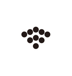 Diamond Nine Circles Geometric Symbol Simple Logo