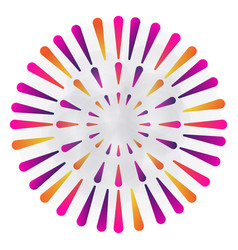 Purple Orange Gradient 3 Ring Firework