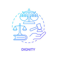 Dignity Blue Gradient Concept Icon