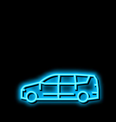 Van Minivan Car Neon Glow Icon