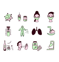 Covid-19 Viruses Icons Set