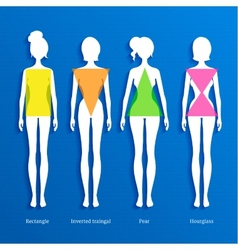 Bodypositive female body types Royalty Free Vector Image