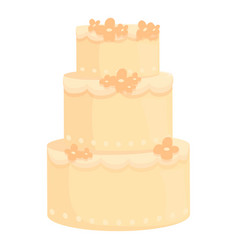 Pie Wedding Cake Icon Cartoon Birthday