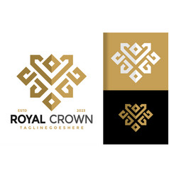 Letter M Royal Crown Ornamental Logo Icon