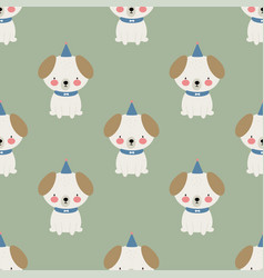 Seamless Pattern With Cute Dog