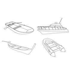 Boat Speedboat Pirogue Raft And Icon