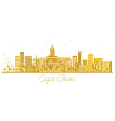 Cape Town South Africa City Skyline Golden