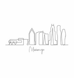 Continuous Line Drawing Of Mississauga Canada