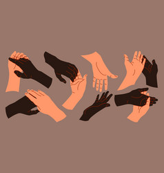 Black And White People Handshake Gestures