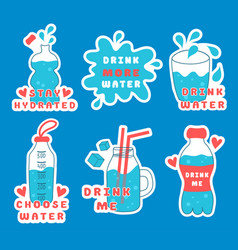 Drink More Water Sticker Set