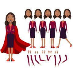 Flat Icons Set Latin Business Woman Views