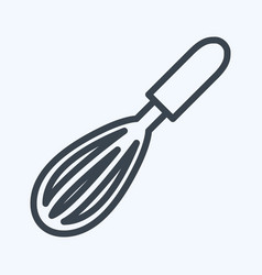 Icon Whisk - Line Style - Simple Editable Stroke