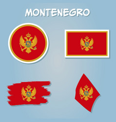 Montenegro Map Silhouette Isolated