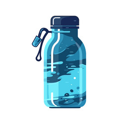 Refreshing Drink In Blue Plastic Bottle Icon