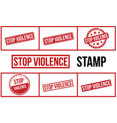 Stop Violence Rubber Stamp Set