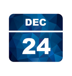 December 24th Date On A Single Day Calendar