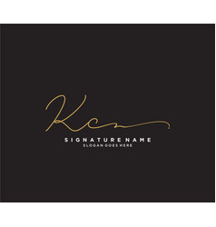 Letter Kc Signature Logo Template