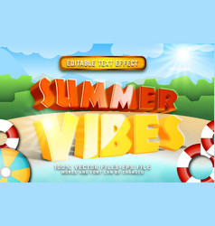 Summer Vibes 3d Cartoon Text Effect Premium