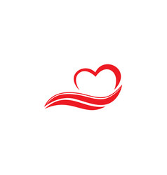 Love Heart Wave Valentine Logo