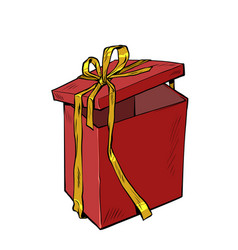 Red Gift Box Christmas Or Birthday Surprise