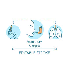 Respiratory Allergies Concept Icon Airborne