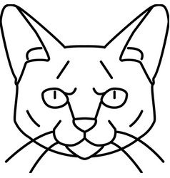 Siamese Cat Cute Pet Line Icon