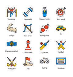 Sports And Awards Fill Outline Icon Design