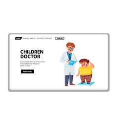 Children Doctor Consulting Oversize Patient