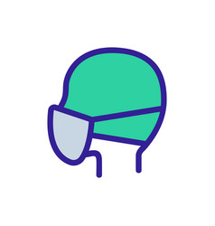 Dust Mask Head Icon Isolated Contour