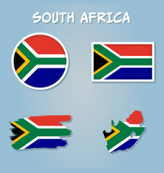 Republic Of South Africa Detailed Map With Flag