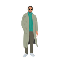 Stylish Man In Modern Autumn Outfit