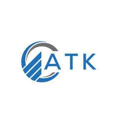 Atk Flat Accounting Logo Design On White