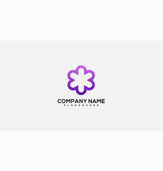 Flower Icon Company Name Design Logo