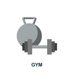 Gym Flat Icon Colored Sign From Small Business