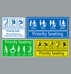 Priority Seat Sticker