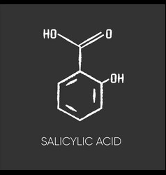 Salicylic Acid Chalk White Icon On Black