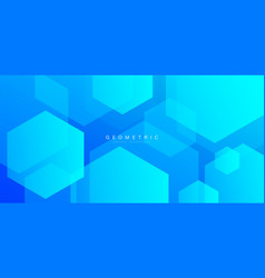 Abstract Blue Hexagon Background Modern