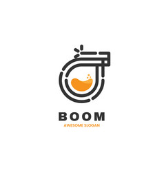 Logo Bomb Line Art Style