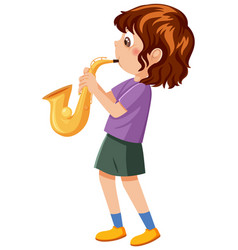 A Girl Playing Saxophone