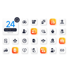 Set Of People Flat Icons Dont Touch Idea